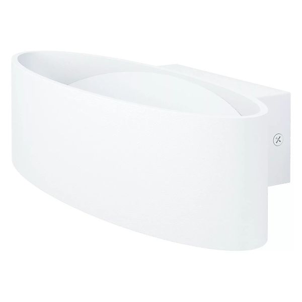 home24 Eglo LED-Wandleuchte Maccacari Modern Weiß PMMA 1-flammig LED-Platin günstig online kaufen