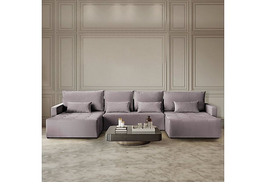 Beautysofa Ecksofa mit Bettkasten Bono U, Bettfunktion, mit Schlaffunktion günstig online kaufen