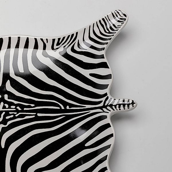 KARE Deko-Schale Zebra, Porzellan, schwarz/weiß, handbemalt günstig online kaufen