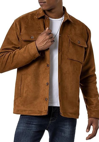 RedBridge Hemdjacke Red Bridge Herren Hemd Wildlederlook mit Taschen Taba M günstig online kaufen