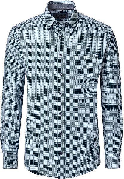 Casa Moda Freizeithemd Druck Blau - Größe L günstig online kaufen