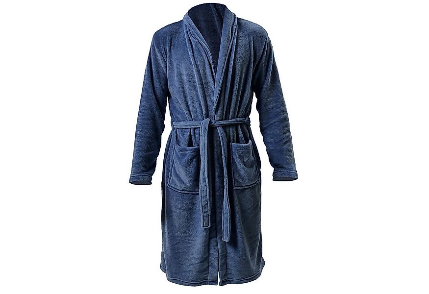 i@home Unisex-Bademantel Bademantel aus Korallenfleece Plüsch weich warm Mo günstig online kaufen