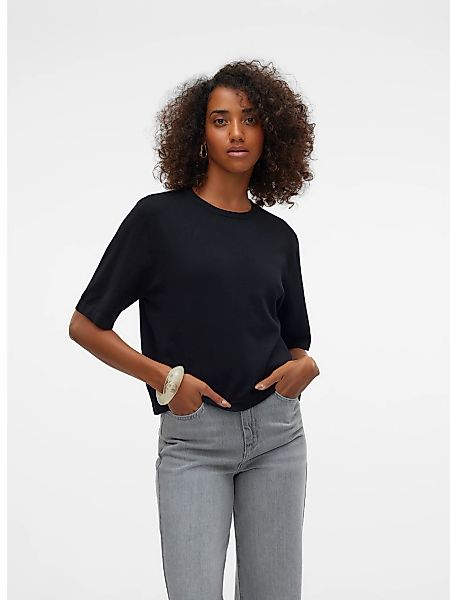 Vero Moda Kurzarmpullover "VMSILJE 2/4 O-NCK OVERSIZE PULL GA NOOS" günstig online kaufen