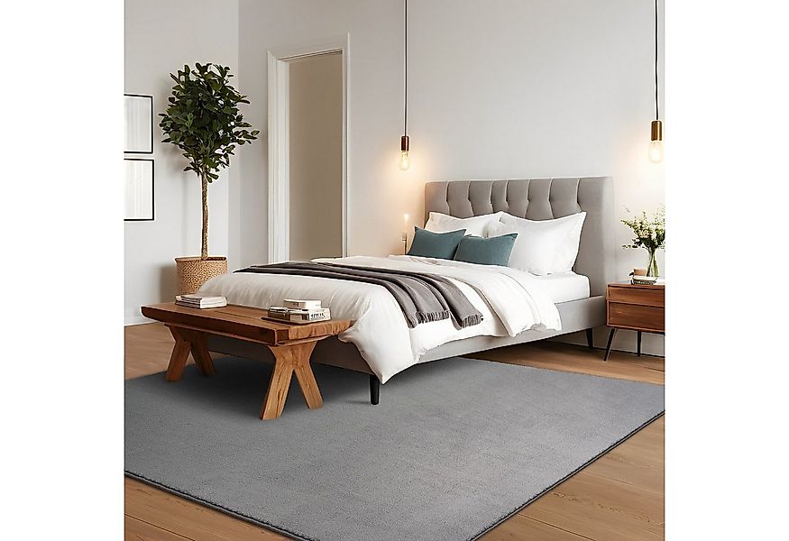 Topfinel Teppich rechteckig, Wohnzimmer Teppich modern rutschfest, Kundenli günstig online kaufen