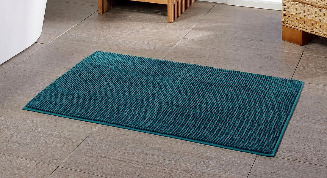 Gözze Badematte Chenille, Höhe 15 mm, rutschhemmend beschichtet, fußbodenhe günstig online kaufen