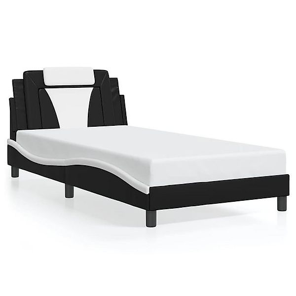 vidaXL Bettgestell, Bettrahmen mit LED Schwarz 80x200 cm Kunstleder günstig online kaufen