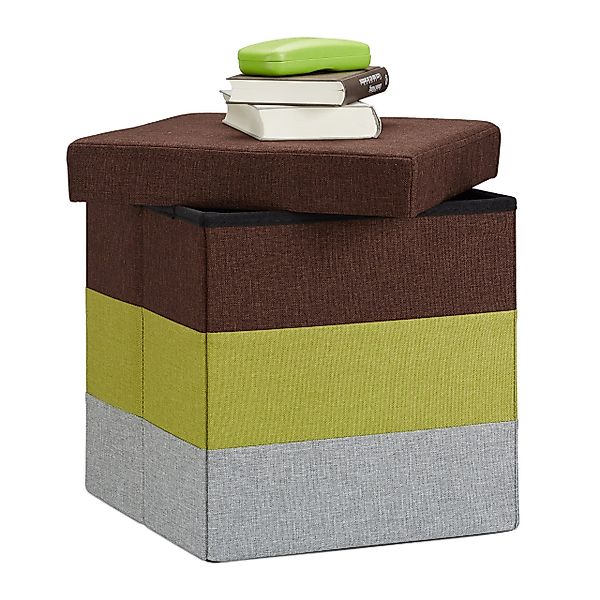 relaxdays Sitzhocker Gepolsterter Hocker mit bunten günstig online kaufen