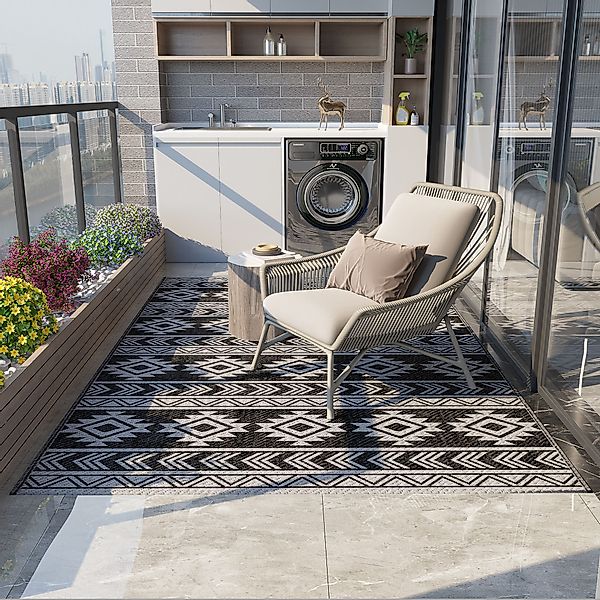 Outsunny Outdoor-Teppich 182 x 274 cm, wasserdichter Teppich, PP Teppich, B günstig online kaufen