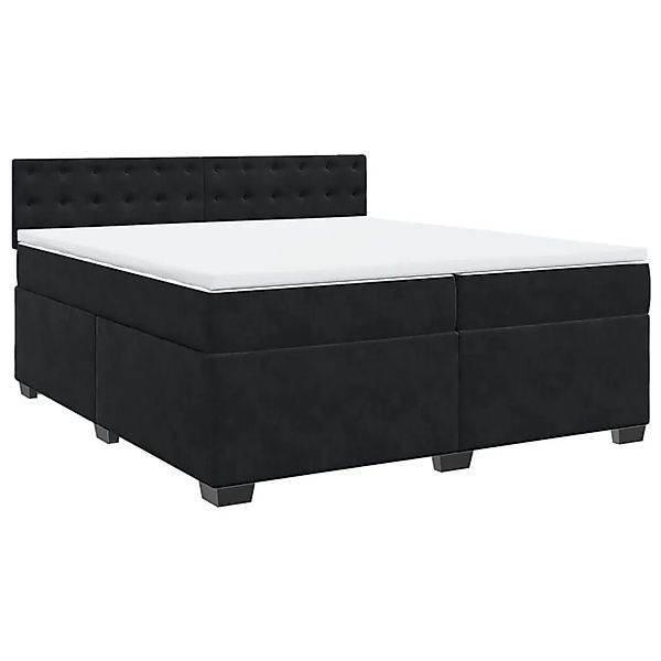 vidaXL Boxspringbett mit Matratze Schwarz 200x200 cm Samt 3288716 günstig online kaufen