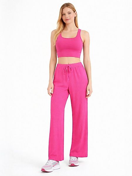 fashionshowcase Palazzohose Damen Crinkle Hose mit elastischem Bund & Tunne günstig online kaufen