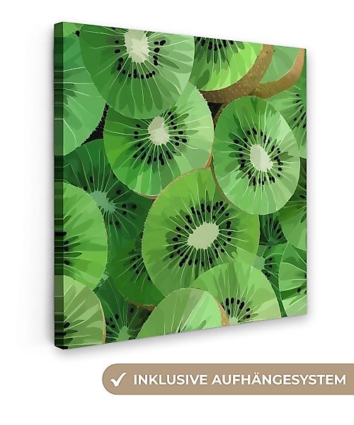OneMillionCanvasses® Leinwandbild Kiwi - Grün - günstig online kaufen
