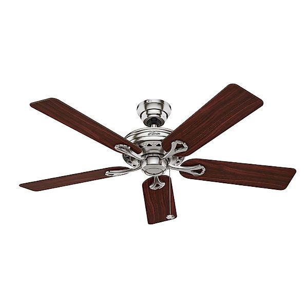 HUNTER FANS Deckenventilator Savoy 132 cm Nickel Gebürstet mit Zugkette günstig online kaufen