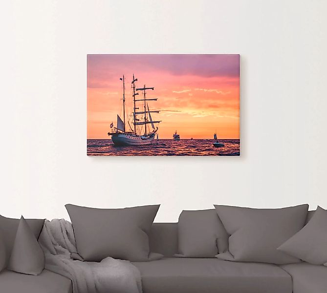 Artland Leinwandbild »Segelschiffe Hanse Sail in Rostock I«, Boote & Schiff günstig online kaufen