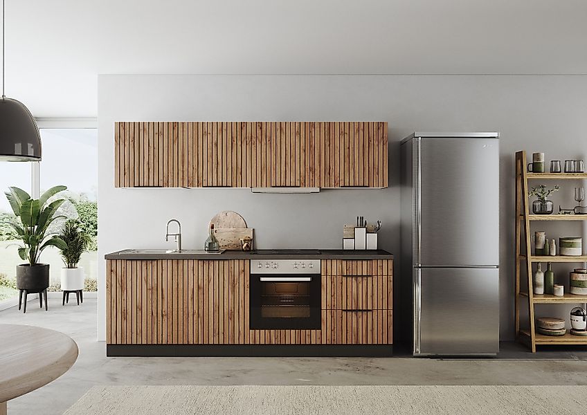 KOCHSTATION Küchenzeile KS-Lagos, Breite 240 cm,wahlweise günstig online kaufen