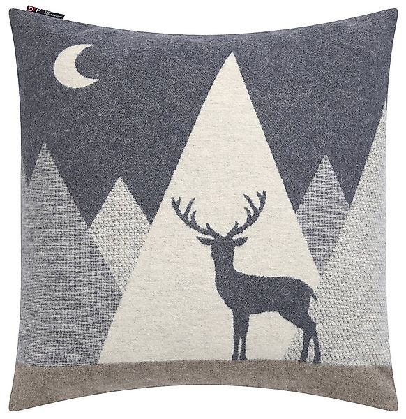 DAVID FUSSENEGGER Kissenhülle Silvretta 'Berge modern' 50 x 50 cm Grau günstig online kaufen