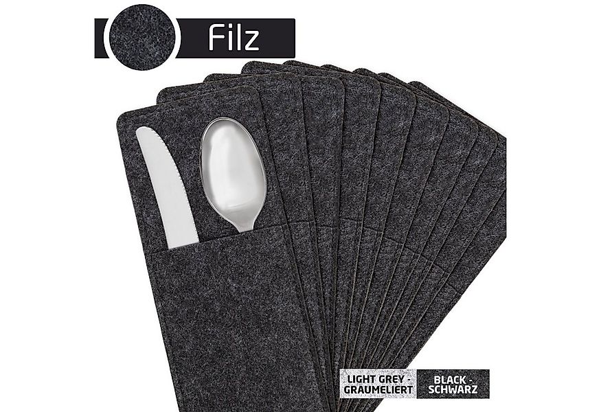 Miqio Besteckhalter 10 er Set Bestecktaschen 10 Besteckhalter 10 x 25 cm, ( günstig online kaufen