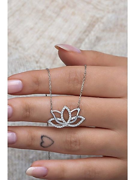 Nisan Kette und Anhänger Set, Damen Halskette mit Lotusblüten-Anhänger – 92 günstig online kaufen