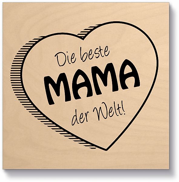 Artland Holzbild "Die beste Mama der Welt", Sprüche & Texte, (1 St.) günstig online kaufen