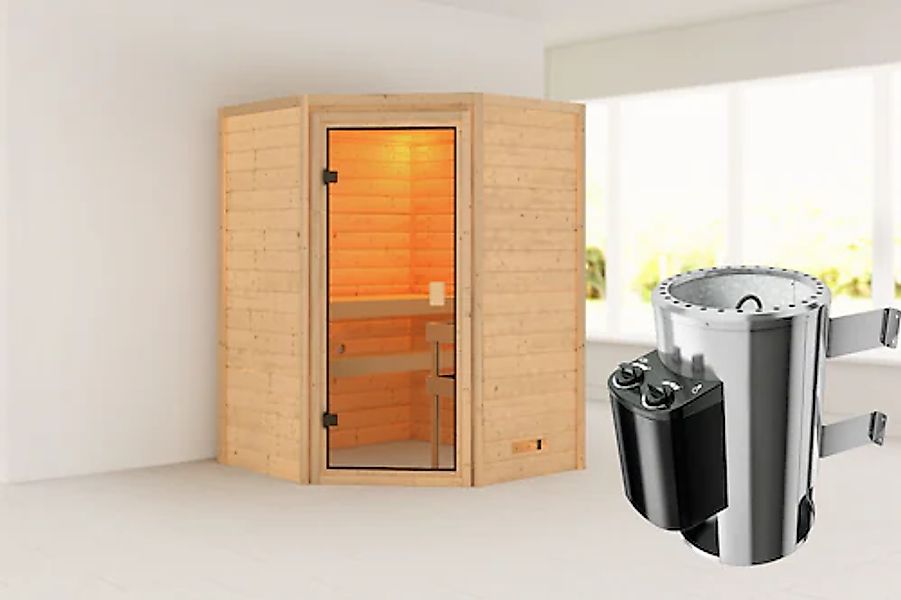 Karibu Sauna »"Anni" mit bronzierter Tür, naturbelassen« aus hochwertiger n günstig online kaufen