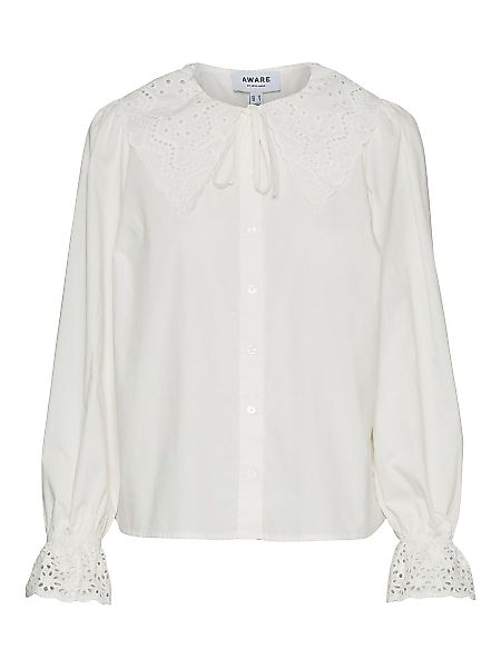 VERO MODA Ärmelbündchen-detail Hemd Damen White günstig online kaufen