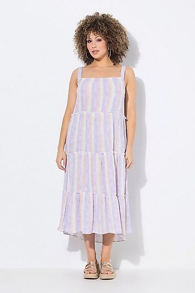 Ulla Popken Midikleid Midi-Trägerkleid Streifen A-Linie ärmellos günstig online kaufen