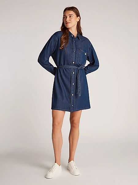 Calvin Klein Jeans Jeanskleid "BELTED TENCEL DENIM SHIRT DRESS", mit Logost günstig online kaufen