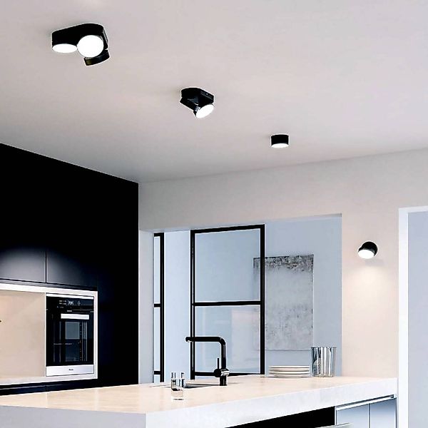 LED-Deckenspot Stanos, CCT, zweiflammig, schwarz günstig online kaufen