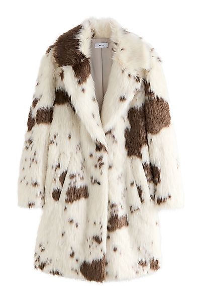 Next Fellimitatmantel Kunstfellmantel mit Kuh-Print (1-tlg) günstig online kaufen