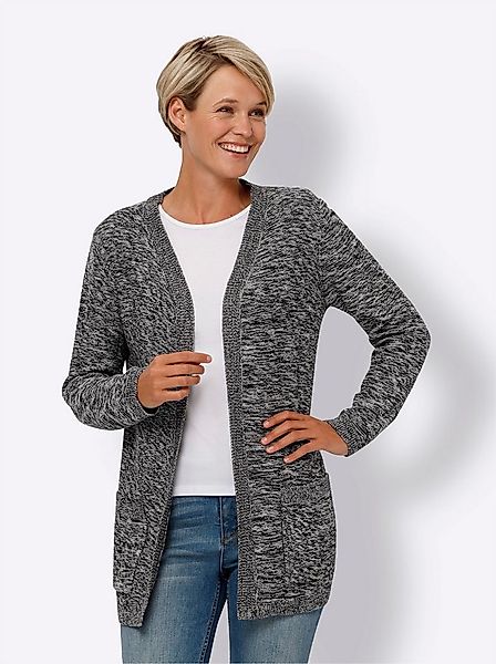 Sieh an! Strickjacke Long-Strickjacke Langarm Links-Strick günstig online kaufen