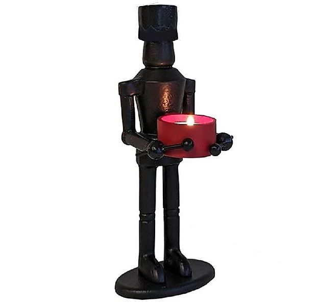 Lambert Windlicht Kerzenleuchter Taiko Nussknacker Schwarz Rot (21cm) günstig online kaufen