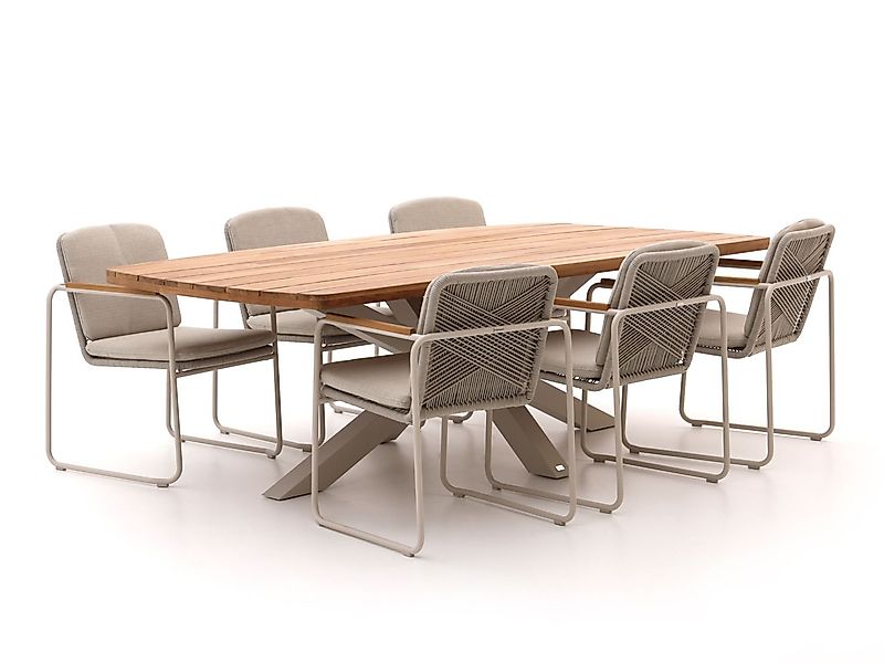Bellagio Sordio/Induno Dänisch oval 240cm Gartenmöbel-Set 7-Teilig Stapelba günstig online kaufen
