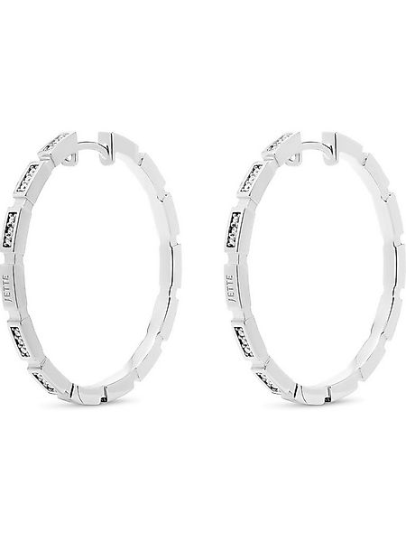JETTE Paar Creolen JETTE Damen-Creolen 925er Silber 72 Zirkonia (Paar), MOS günstig online kaufen