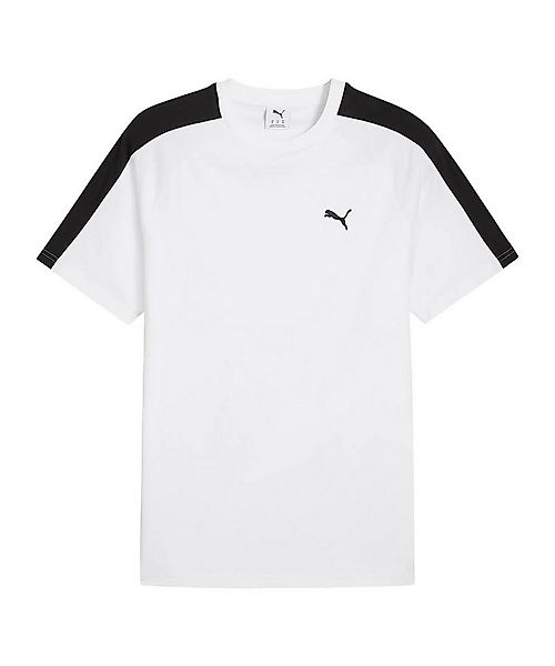 PUMA T-Shirt PUMA T7 T-Shirt Weiß Kurzarm-Shirts Unisex Baumwolle günstig online kaufen