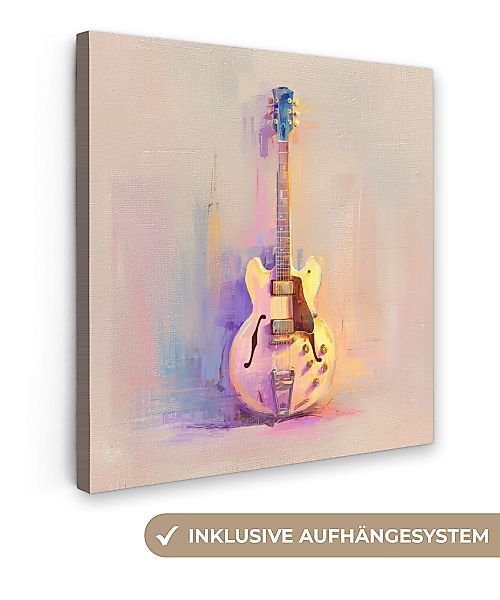 OneMillionCanvasses® Leinwandbild Gitarre - Pastell - günstig online kaufen