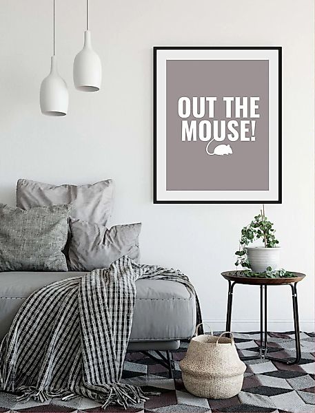 queence Bild »OUT THE MOUSE!«, Schriftzug-Humor-Sprüche & Texte-Mäuse-Haust günstig online kaufen