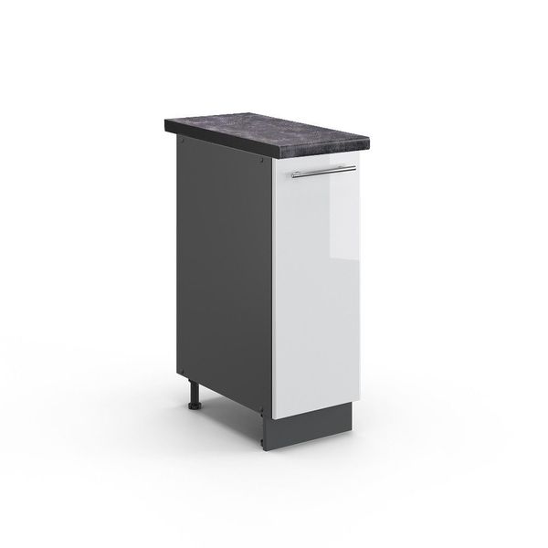 Vicco Apothekerschrank Fame-Line, Weiß Hochglanz/Anthrazit, 30 günstig online kaufen