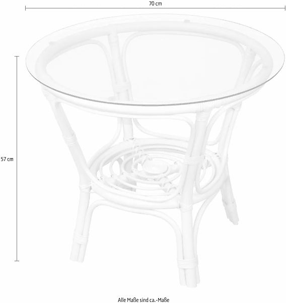 Home affaire Esstisch gemütliche Rattanmöbel ideal für Wohnraum oder Winter günstig online kaufen