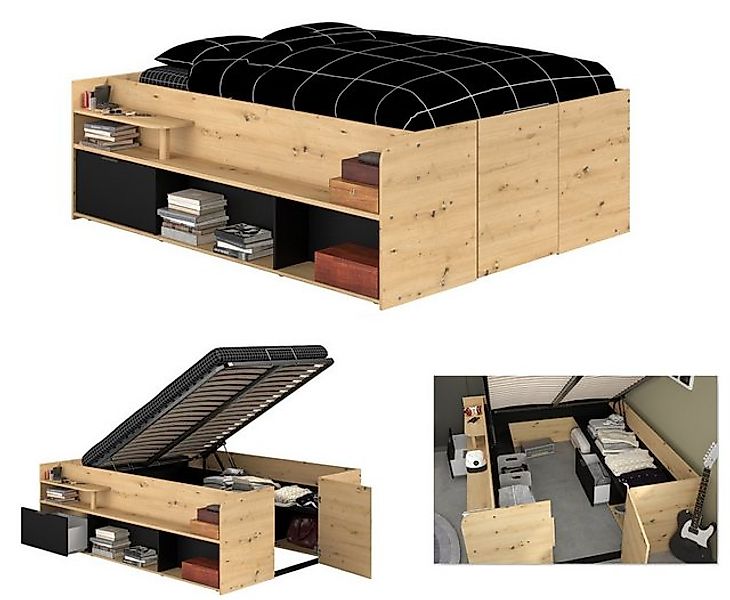 Parisot Stauraumbett Space (mit begehbarem Stauraum, Liegefläche 140 x 200) günstig online kaufen