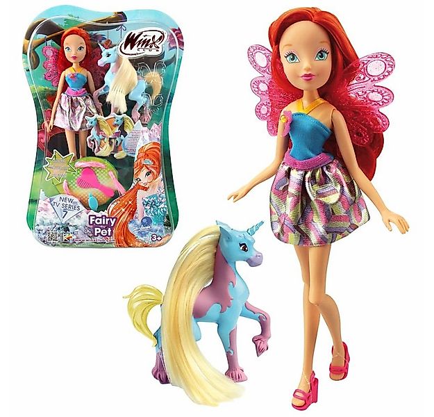 Winx Club Anziehpuppe Bloom mit Einhorn Elas Fairy Pet Puppe Winx Club Fee günstig online kaufen