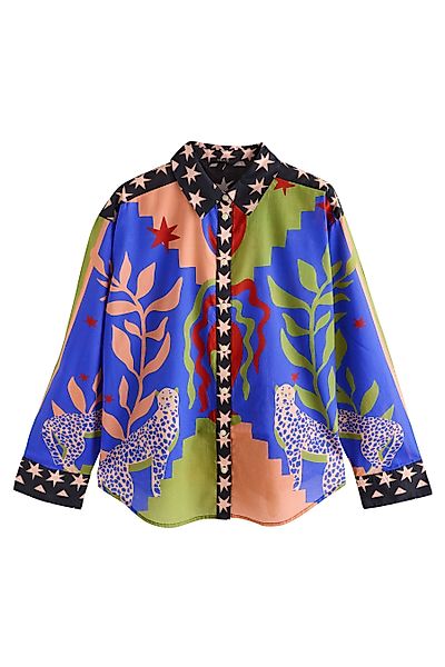 Next Langarmhemd Leichte Strandbluse aus 100 % Baumwolle (1-tlg) günstig online kaufen