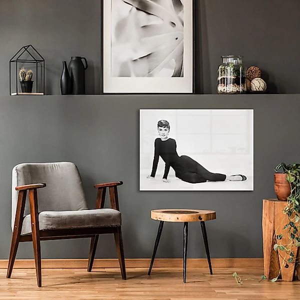 queence Acrylglasbild »Audrey«, Schwarz-Weiß-Stars-Frau-Portrait-Foto-Film- günstig online kaufen