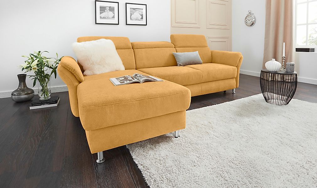 sit&more Ecksofa "Avignon L-Form" Kopfteilverstellung, wahlweise mit Bettfu günstig online kaufen