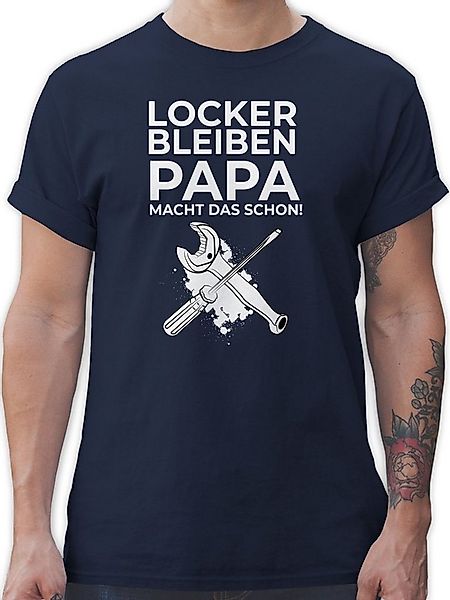 Shirtracer T-Shirt Locker bleiben Papa macht das schon Werkzeug Handwerker günstig online kaufen