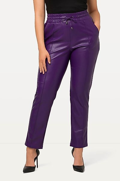 Ulla Popken Schlupfhose 7/8-Hose Lederoptik Biesen günstig online kaufen