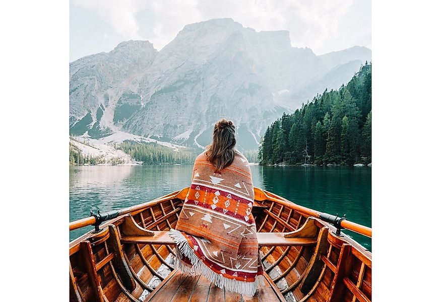 Plaid CANYON, Steppenwolle, Nachhaltige Wolldecke 130x200cm, Made in EU aus günstig online kaufen