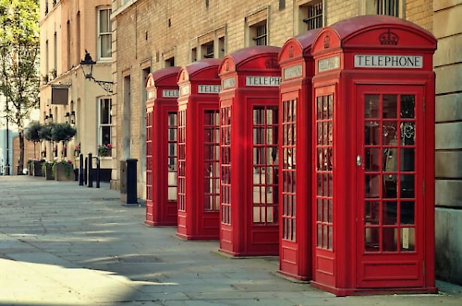 Papermoon Fototapete »London Telefonzellen« günstig online kaufen