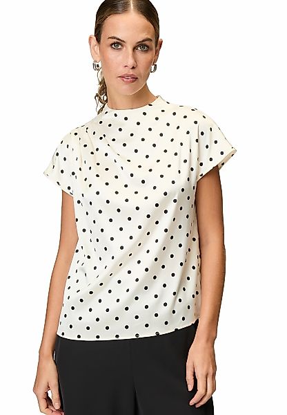Zero Satinbluse "zero Damen Satinbluse mit Punkten" günstig online kaufen
