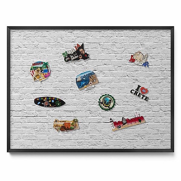 Tulup Magnettafel Dekoratives Magnetboard aus Metall Ziegelwand Helle Wand günstig online kaufen