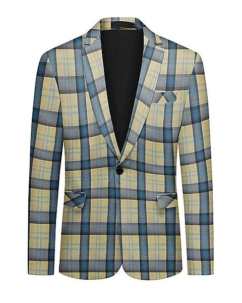 Allthemen Sakko mit buntem Karomuster Anzugsakko Regular-Fit günstig online kaufen