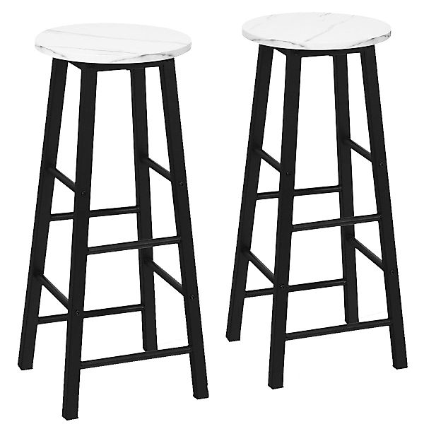 COSTWAY Barhocker (2er Set), Marmor, mit günstig online kaufen